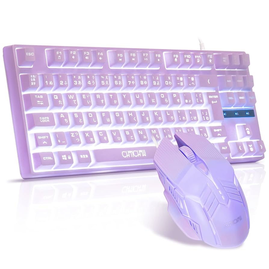 Amazon | CHONCHOW キーボード マウスセットUSB有線 白いバック